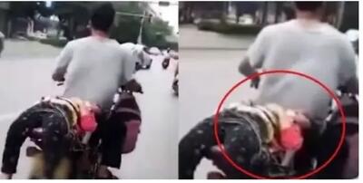 اقدام خجالت آور این مرد با دخترش در ملاءعام/ تصویر