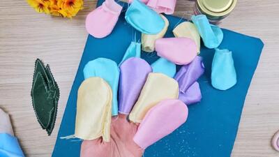 ساخت هدیه خلاقانه با پارچه های دورریختنی!