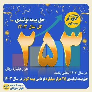 حق بیمه تولیدی ۲۵ هزار میلیارد تومانی بیمه کوثر در سال ۱۴۰۳ | اقتصاد24
