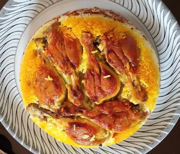 طرز تهیه باسترما پلو با ران مرغ، یک غذای اعیانی و مجلسی