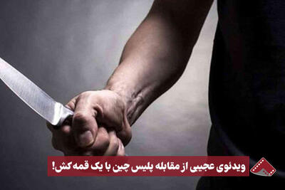 نورنما | ویدئوی عجیبی از مقابله پلیس چین با یک قمه کش!