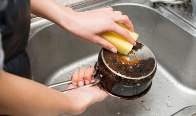 تمیز کردن سیاهی پشت قابلمه با چند ترفند حرفه ای | پشت قابلمه مثله آینه برق میفته