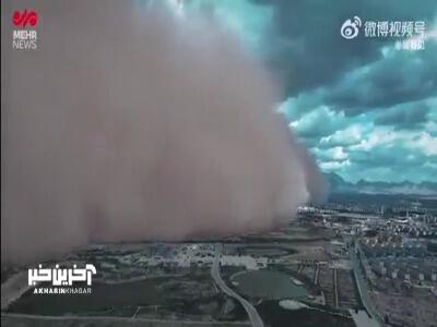 لحظه‌ی ورود گردباد شدید به استان هبی چین