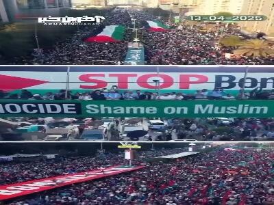 تظاهرات گسترده در کراچی پاکستان در حمایت و پشتیبانی از مردم غزه