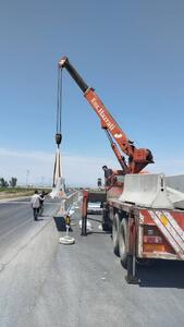 آغاز نصب نیوجرسی و ارتقای ایمنی جاده جواد آباد به طول ۴/۵ کیلومتر