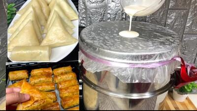 طرز تهیه نان سمبوسه بدون نیاز به ماهیتابه / قابل نگهداری در یخچال