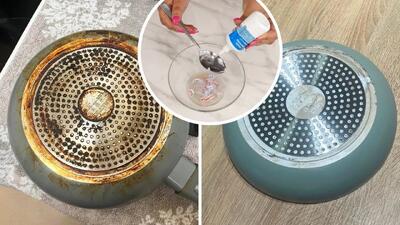 روشی ساده و ارزان برای تمیز کردن ماهیتابه های سوخته و چربی گرفته
