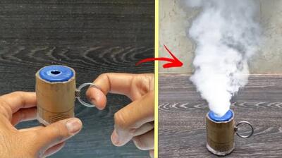 آموزش ساخت یک مینی بمب دودزا با چوب کبریت و کارتن