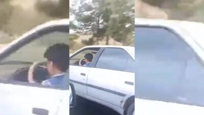 ببینید/ توقیف پژو با راننده ۹ ساله در بهارستان