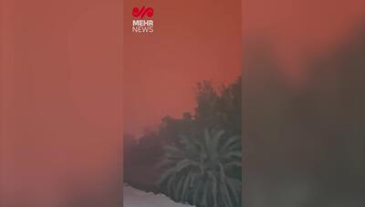 تصاویری از ورود توده عظیم گرد و غبار از عربستان به عراق و خوزستان