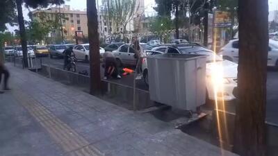 تصاویر عجیب از حمله به پاکبان شهرداری سمنان؛ ضارب شناسایی و دستگیر شد!