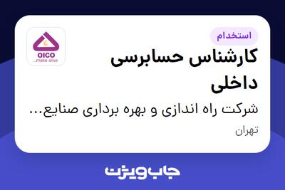 استخدام کارشناس حسابرسی داخلی در شرکت راه اندازی و بهره برداری صنایع نفت ایکو