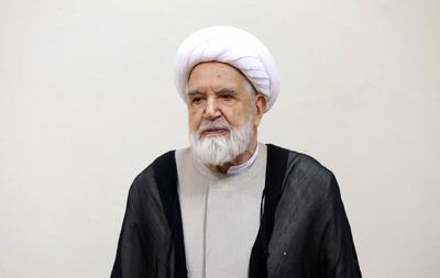 دیدار آیت‌الله موسوی خوئینی‌ها با مهدی کروبی/ عکس