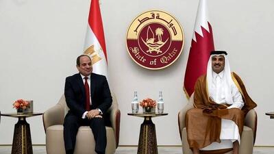 مخالفت السیسی و امیر قطر با کوچ اجباری فلسطینی‌ها