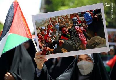 عکس/ تجمع دانشجویان دانشگاه تهران در حمایت از مردم مظلوم غزه
