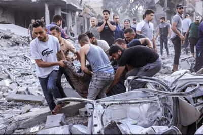 غزه از زمین و هوا زیر آتش؛ سوختن ده‌ها چادر آوارگان فلسطینی