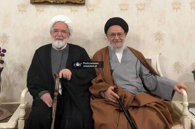 آیت‌الله موسوی خوئینی‌ها با مهدی کروبی دیدار کرد - پایگاه خبری مدارا