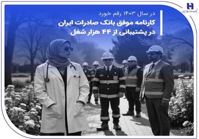 کارنامه موفق بانک صادرات ایران در پشتیبانی از ۴۴ هزار شغل
