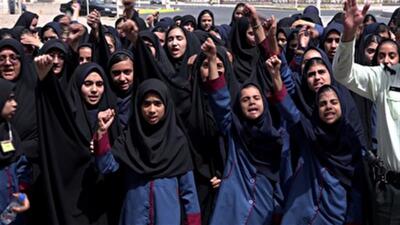 اجتماع دانش‌آموزان خراسان جنوبی برای همدردی با کودکان غزه