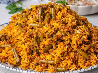 طرز تهیه لوبیا پلو مجلسی و خوشمزه