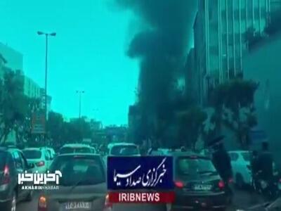 آتش گرفتن خودروی پژو در اتوبان مدرس تهران
