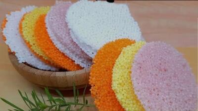 دستور پخت پاپاد شیرینی سنتی و رنگی
