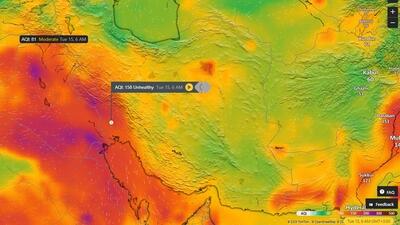 ورود توفان گردوغبار از مرز عراق و عربستان / آسمان غرب ایران نارنجی شد / تعطیلی ادارات، مدارس و دانشگاه‌های ۴ استان / سه پرواز فرودگاه اهواز لغو شد / هواشناسی: آلودگی هوا تا پنج‌شنبه ادامه دارد