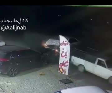 لحظه تصادف شاخ به شاخ دو خودرو در پاکدشت!