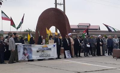 حمایت دانشجویان بهشهر از مظلومان فلسطین