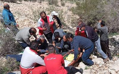 نجات فرد سقوط کرده در ارتفاعات کهگیلویه‌وبویراحمد