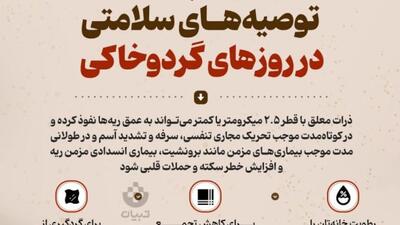 توصیه‌های سلامتی در روزهای گردوخاکی