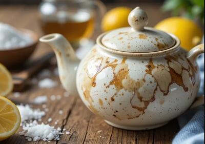 ترفندهای خانگی برای از بین بردن لکه چای از قوری چینی/ قوری‌ات را مثل روز اول برق بنداز!