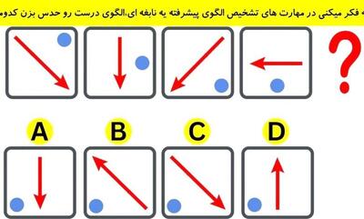 تست هوش/ اگه فکر میکنید در مهارت های تشخیص الگوی پیشرفته یک نابغه هستید، الگوی درست را حدس بزنید