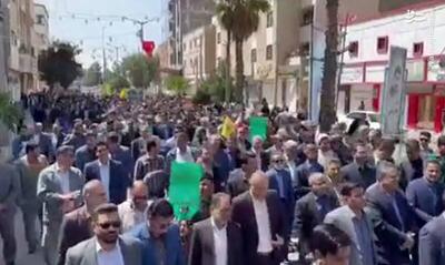فیلم/ راهپیمایی زاهدانی‌ها در حمایت از مردم غزه
