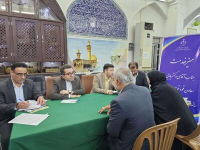 برپایی میز خدمت رئیس سازمان ثبت اسناد و املاک کشور در مسجد امام حسن مجتبی (ع) بوشهر