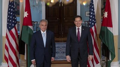 گفتگوی روبیو و نخست وزیر اردن درباره غزه و کرانه باختری