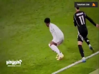 لایی دیدنی گابریل مارتینلی به اندریک در بازی رئال مادرید و آرسنال