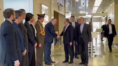 استقبال از عراقچی در بدو ورود به مسکو