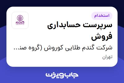 استخدام سرپرست حسابداری فروش در شرکت گندم طلایی کوروش (گروه صنعتی گلرنگ)