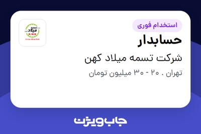 استخدام حسابدار - خانم در شرکت تسمه میلاد کهن