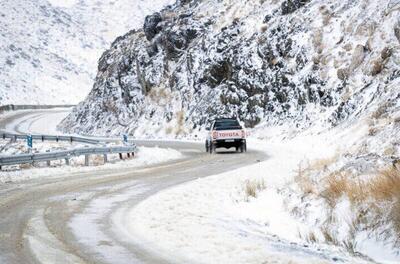 بارش برف در بخش کوهستانی لاریجان آمل
