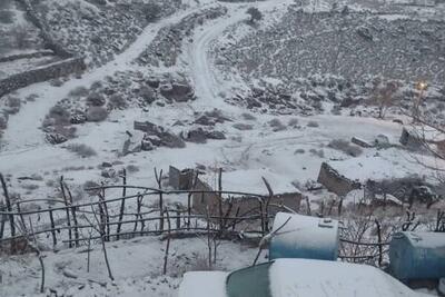 بارش برف بهاری در روستای ورپام نکا