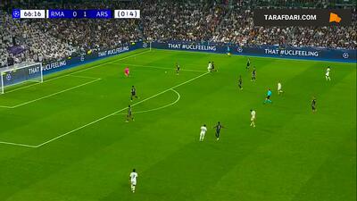 گل وینیسیوس جونیور به آرسنال روی اشتباه سالیبا (رئال مادرید 1-1 آرسنال) - پارس فوتبال