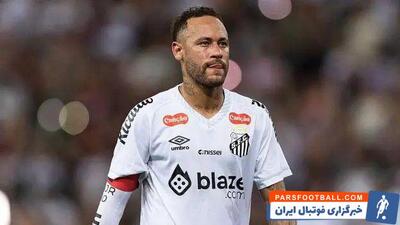 اشک های نیمار پس از مصدومیت در دیدار سانتوس برابر اتلتیکو-MG