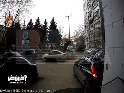 لحظه هولناک سقوط پیرزن ۸٠ ساله روسی از طبقه ششم
