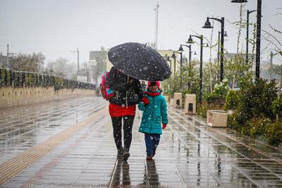 تصاویر؛ بارش برف بهاری در زنجان
