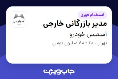 استخدام مدیر بازرگانی خارجی در آمیتیس خودرو