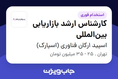 استخدام کارشناس ارشد بازاریابی بین‌المللی در اسپید ارکان فناوری (اسپارک)