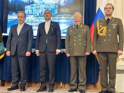 مراسم روز ارتش با حضور عراقچی در سفارت جمهوری اسلامی ایران در مسکو