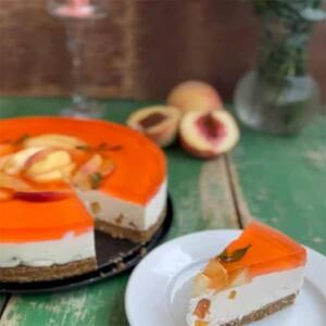 چیز کیک هلویی طعم فضایی میده / طرز تهیه یک چیز کیک خوشمزه و عالی + فیلم